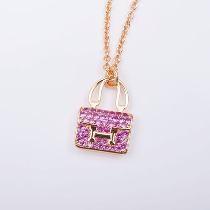 [Loran]CONSTANCE PEDANT PURPLE DIAMOND NECKLACE