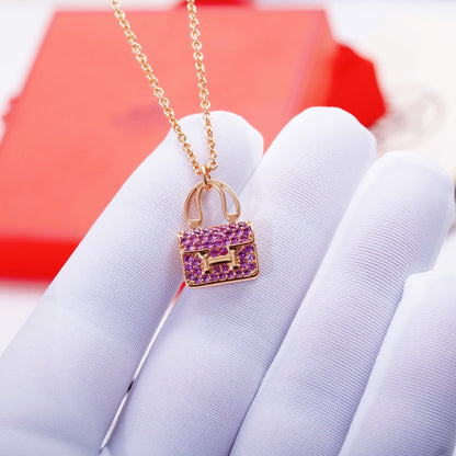 [Loran]CONSTANCE PEDANT PURPLE DIAMOND NECKLACE