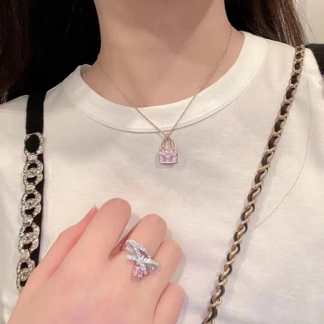[Loran]CONSTANCE PEDANT PURPLE DIAMOND NECKLACE