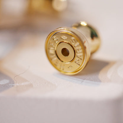 [Loran]MINI POP H GOLD EARRINGS GREY