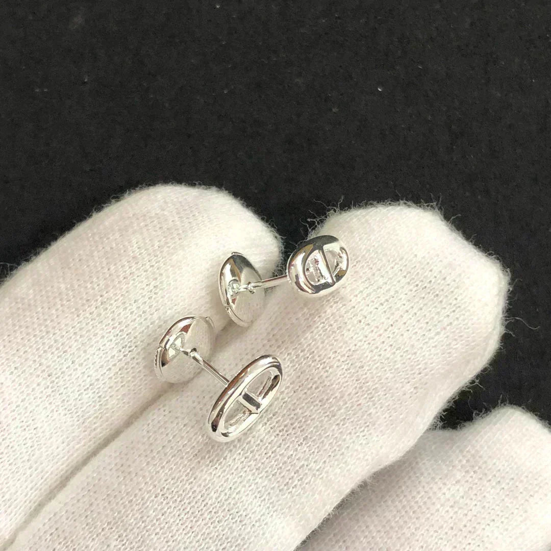 [Loran]CHAINE SMALL EARRINGS GOLD AND SILVER