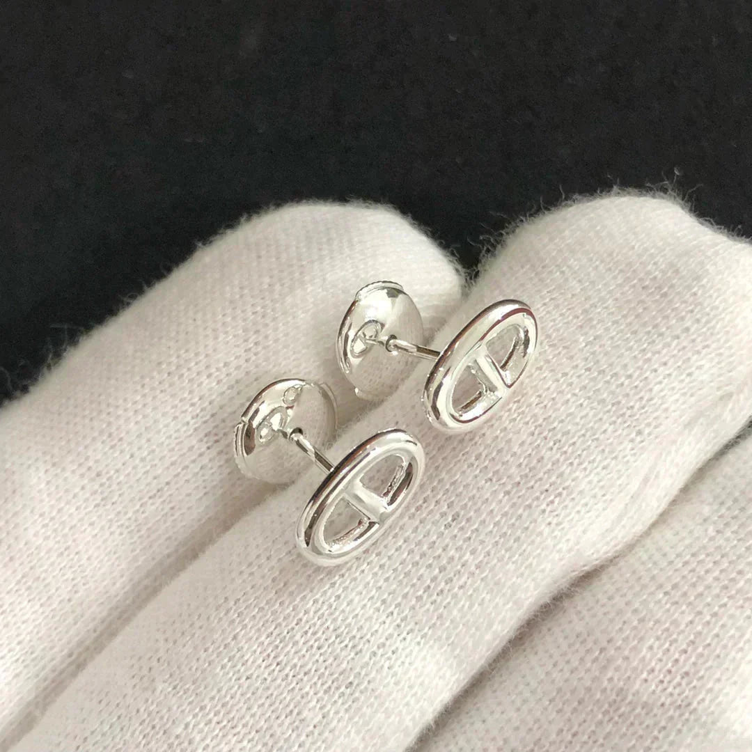 [Loran]CHAINE SMALL EARRINGS GOLD AND SILVER