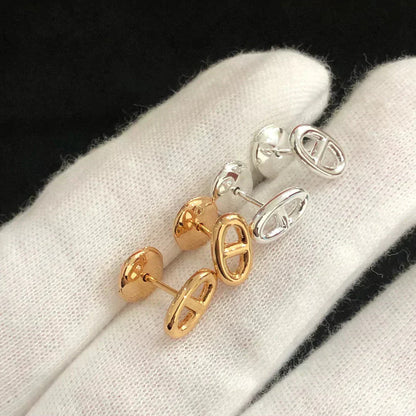 [Loran]CHAINE SMALL EARRINGS GOLD AND SILVER