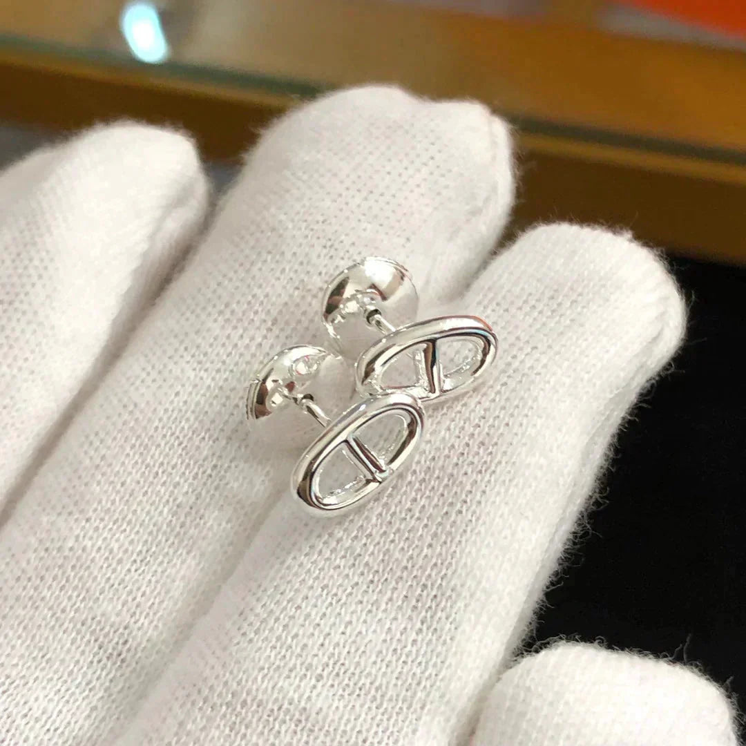 [Loran]CHAINE SMALL EARRINGS GOLD AND SILVER