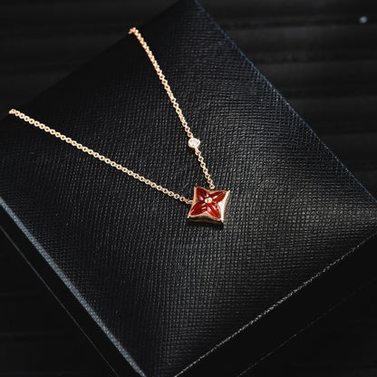 [Loran]STAR NECKLACE ROSE GOLD 1 DIAMOND
