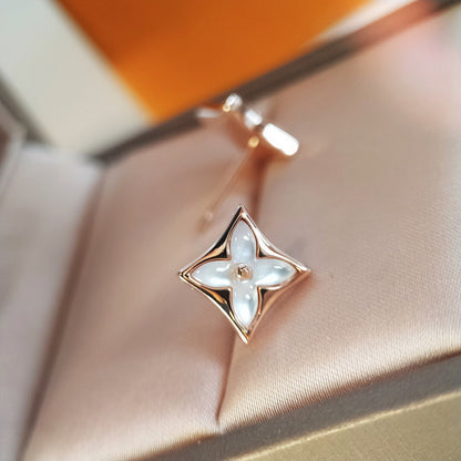 [Loran]STAR MOP ROSE GOLD EARRINGS