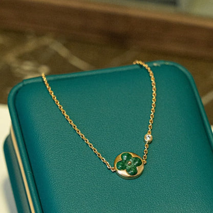 [Loran]SUN MALACHITE 1 DIAMOND ROSE GOLD BRACELET