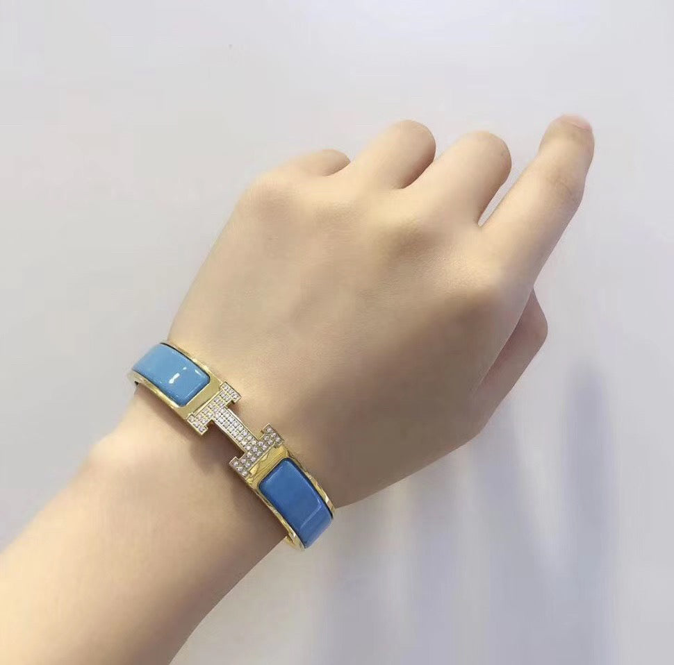[Loran]H CLOUD BLUE BRACELET GOLD DIAMOND
