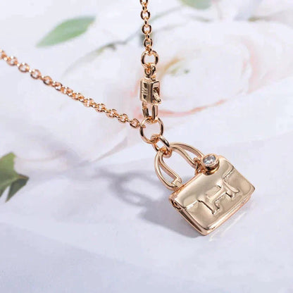 [Loran]AMULETTE PEDANT ROSE GOLD NECKLACE