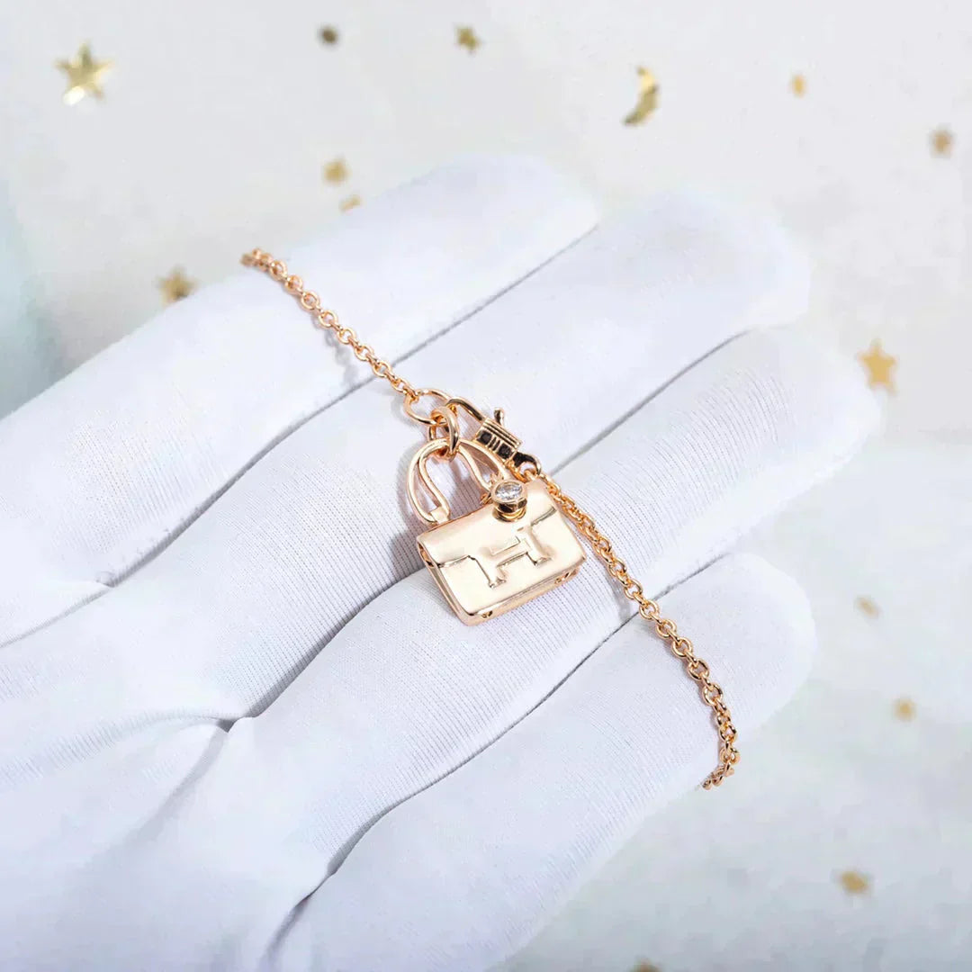 [Loran]AMULETTE PEDANT ROSE GOLD NECKLACE