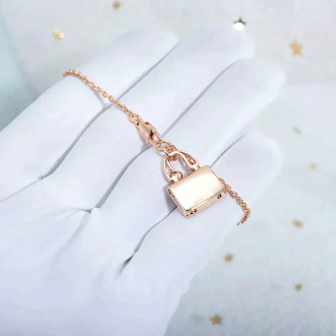 [Loran]AMULETTE PEDANT ROSE GOLD NECKLACE