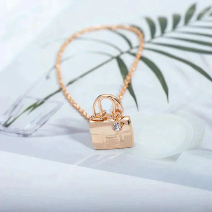 [Loran]AMULETTE PEDANT ROSE GOLD NECKLACE