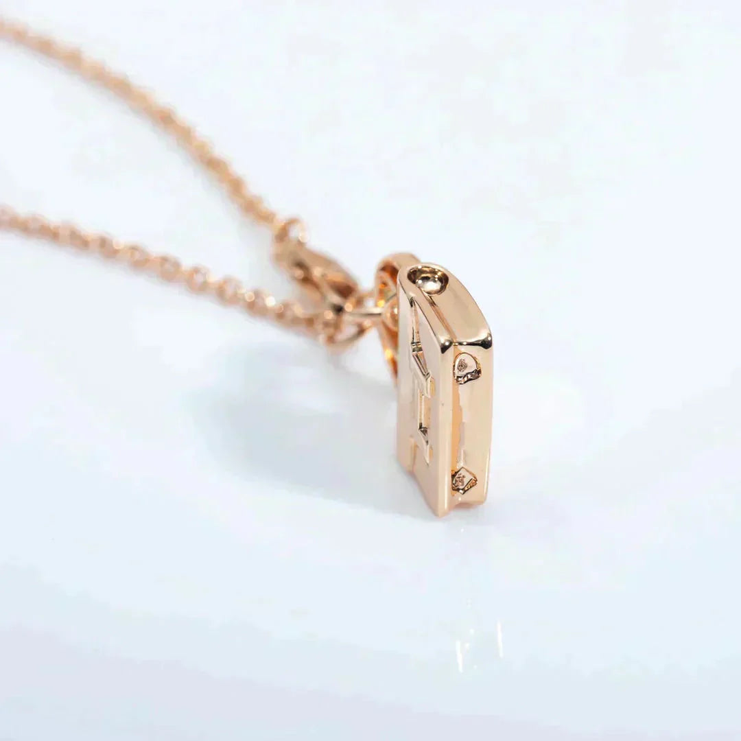 [Loran]AMULETTE PEDANT ROSE GOLD NECKLACE