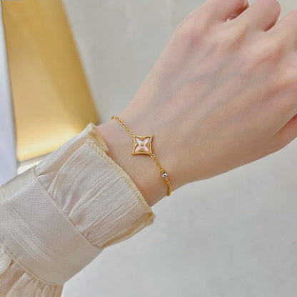 [Loran]STAR 1 DIAMOND ROSE GOLD BRACELET