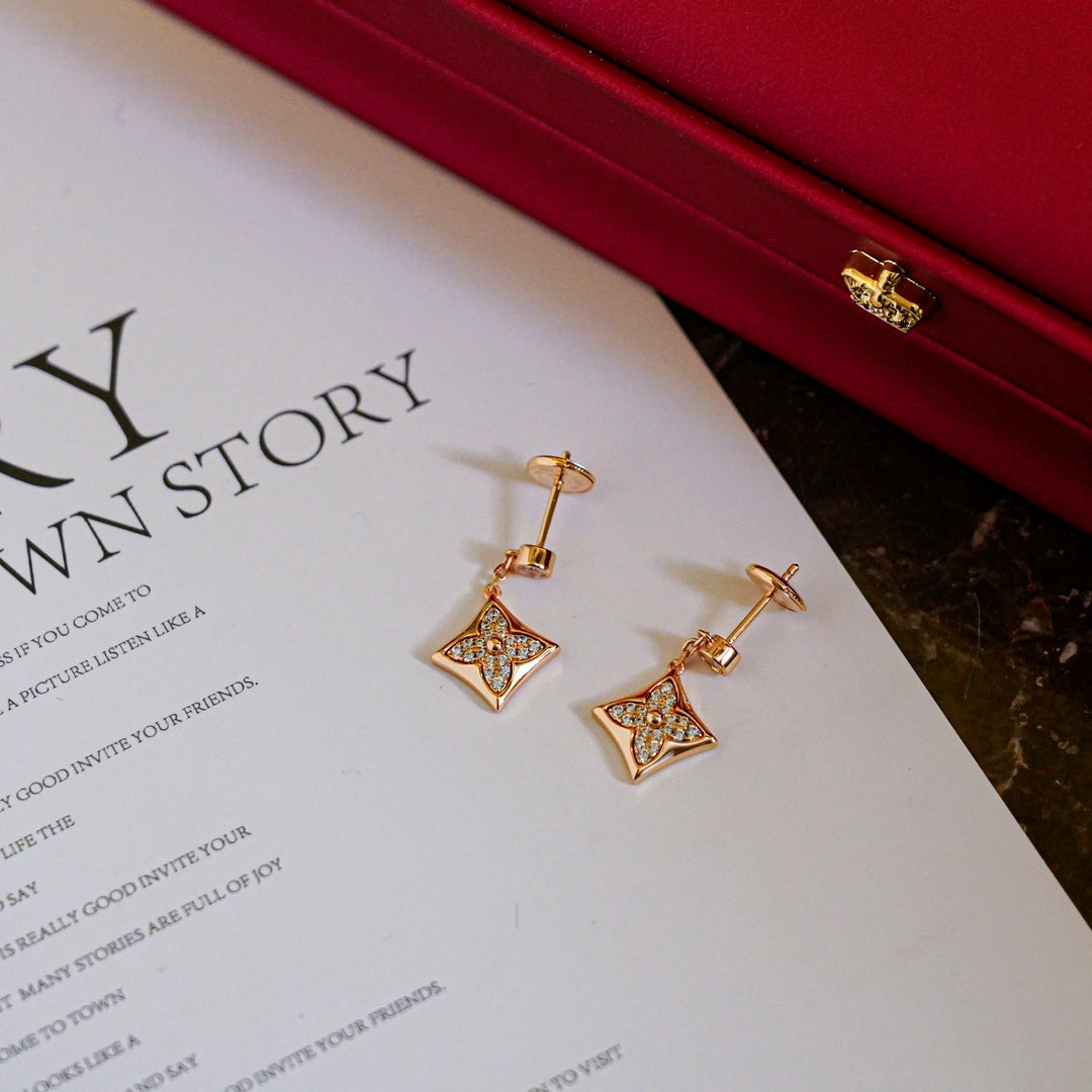[Loran]STAR DIAMONDS EARRINGS GOLD