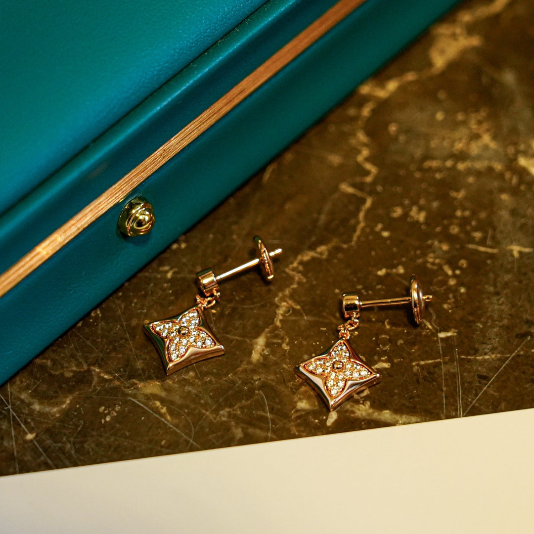 [Loran]STAR DIAMONDS EARRINGS GOLD