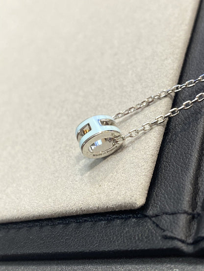 [Loran]POP H LIGHT BLUE NECKLACE