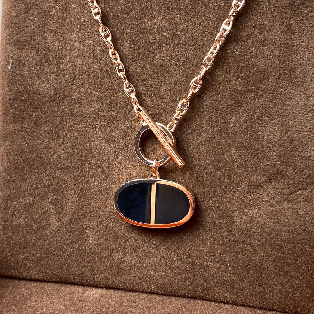 [Loran]CHAINE VERSO BLACK CERAMIC NECKLACE