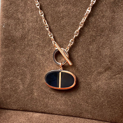 [Loran]CHAINE VERSO BLACK CERAMIC NECKLACE