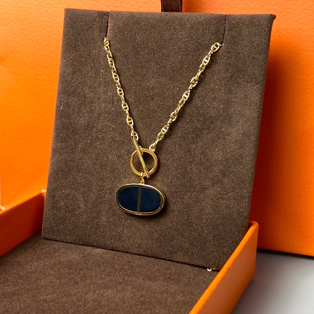 [Loran]CHAINE VERSO BLACK CERAMIC NECKLACE