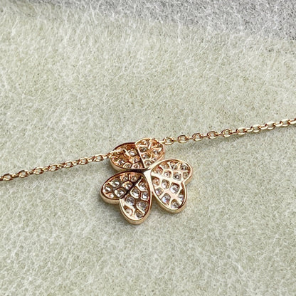 [Loran]PAVÉ DIAMOND FLOWER CHARM NECKLACE