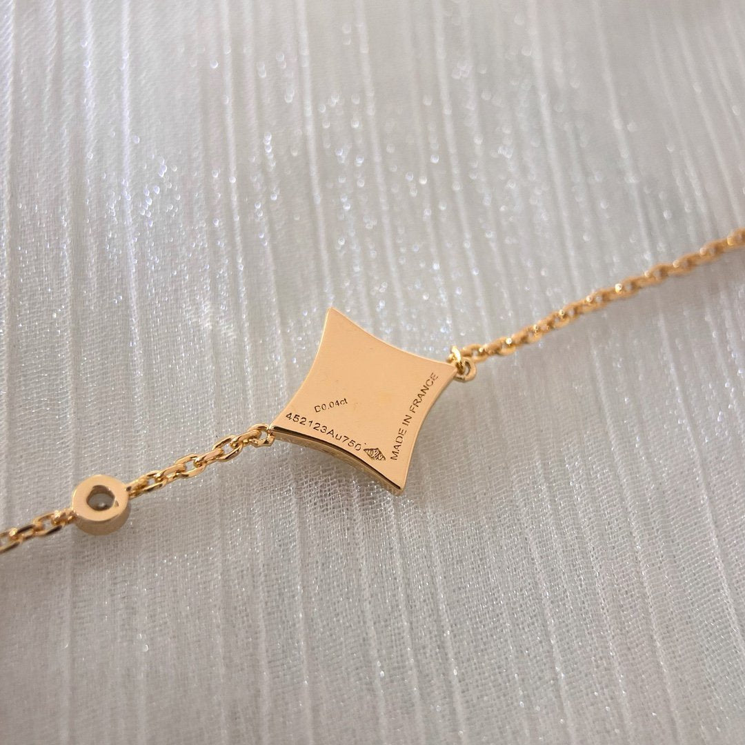 [Loran]COLOR STAR CARNELIAN ROSE GOLD DIAMOND BRACELET