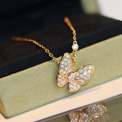 [Loran]BUTTERFLY DIAMOND CHARM NECKLACE