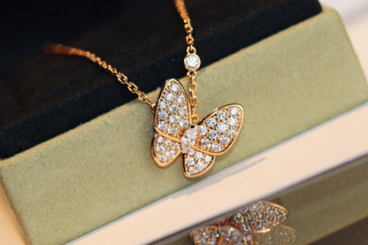 [Loran]BUTTERFLY DIAMOND CHARM NECKLACE