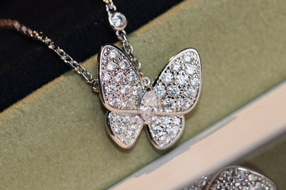 [Loran]BUTTERFLY DIAMOND CHARM NECKLACE