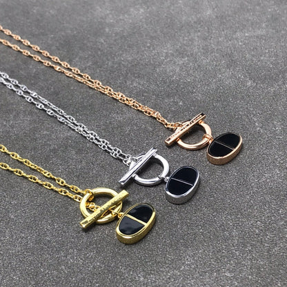 [Loran]CHAINE VERSO BLACK CERAMIC  NECKLACE
