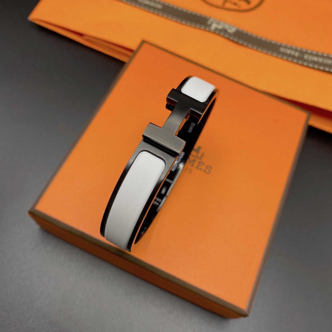 [Loran]H BRACELET 12MM BLACK WHITE CERAMIC