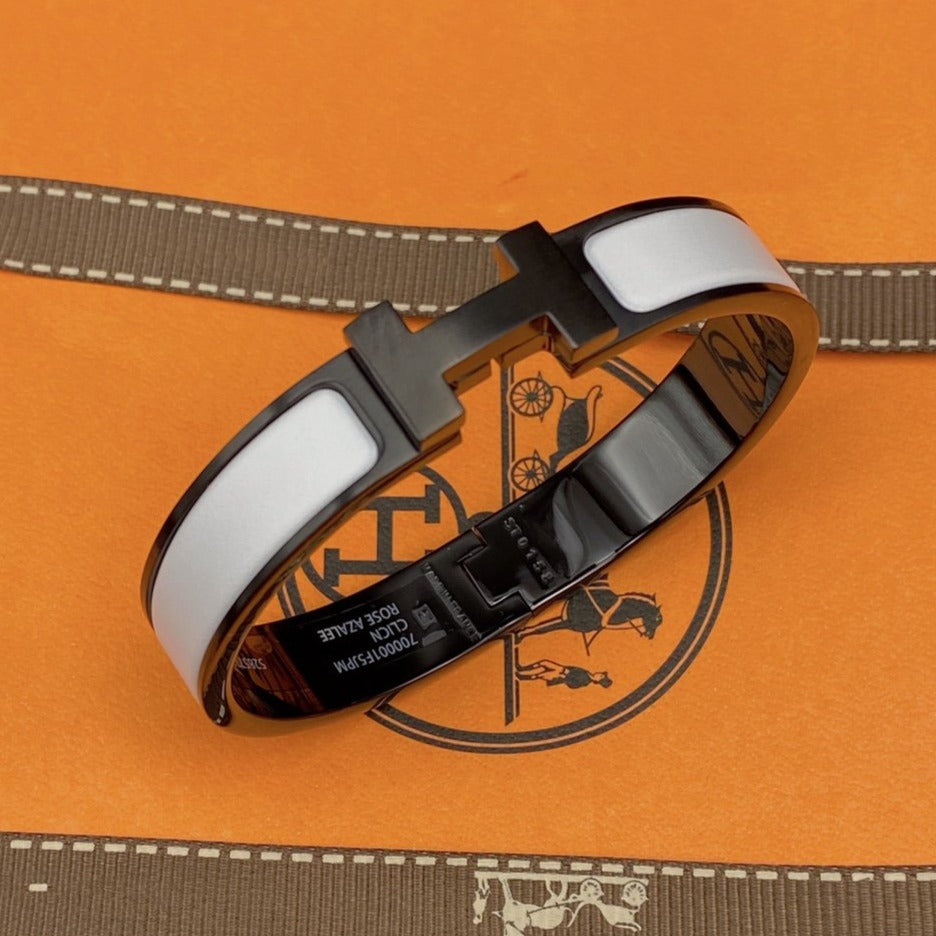 [Loran]H BRACELET 12MM BLACK WHITE CERAMIC