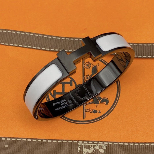 [Loran]H BRACELET 12MM BLACK WHITE CERAMIC