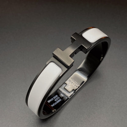 [Loran]H BRACELET 12MM BLACK WHITE CERAMIC
