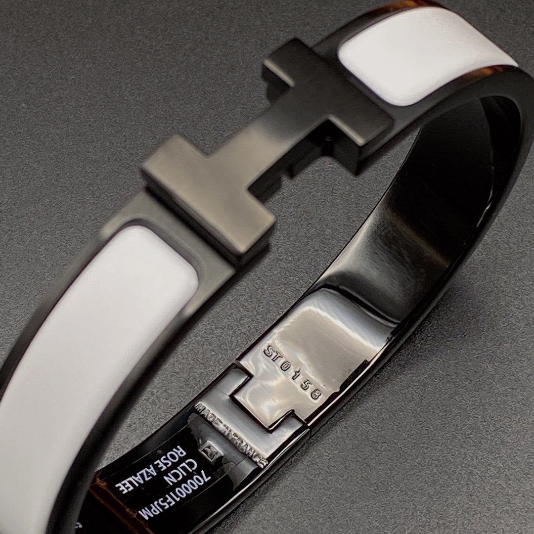[Loran]H BRACELET 12MM BLACK WHITE CERAMIC