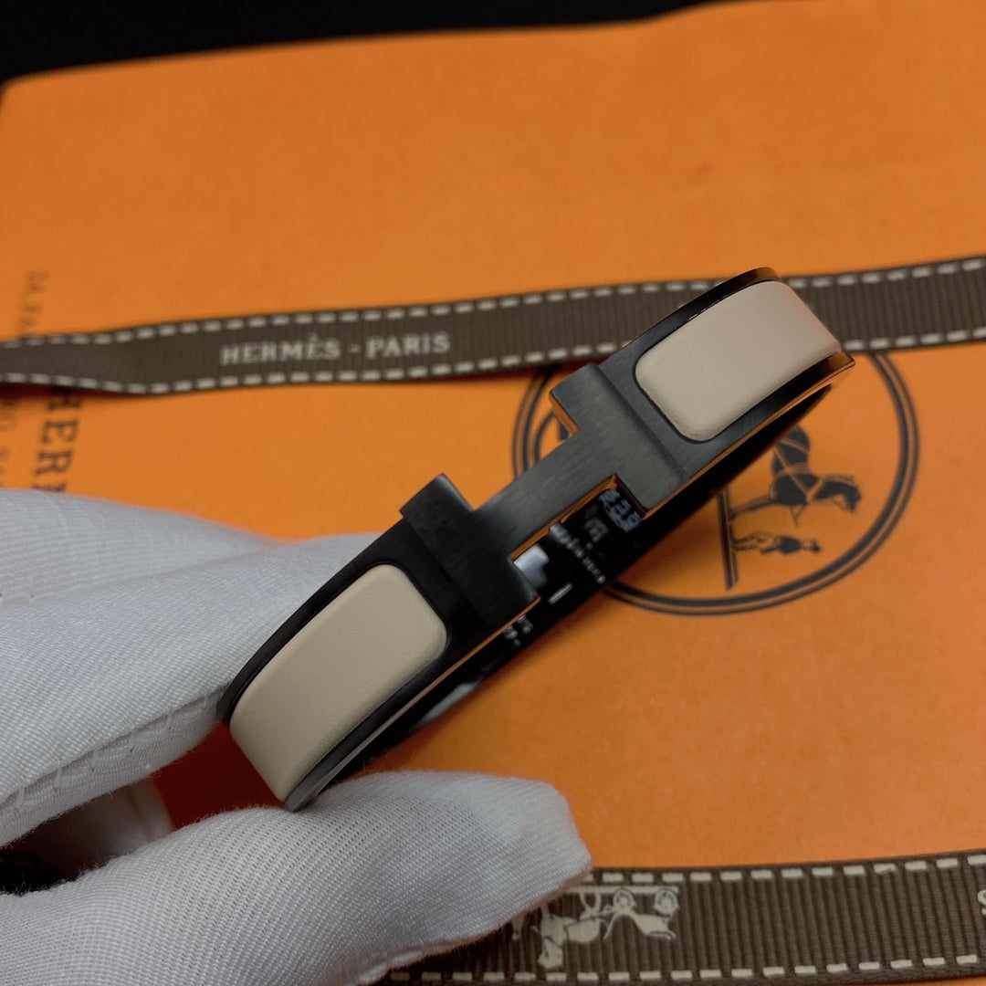 [Loran]H BRACELET 12MM BLACK BEIGE CERAMIC