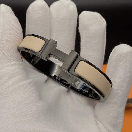 [Loran]H BRACELET 12MM BLACK BEIGE CERAMIC