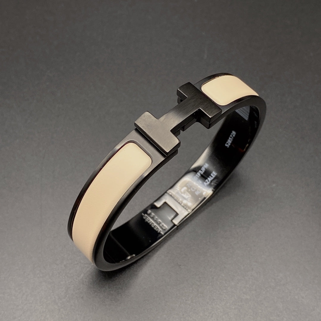 [Loran]H BRACELET 12MM BLACK BEIGE CERAMIC