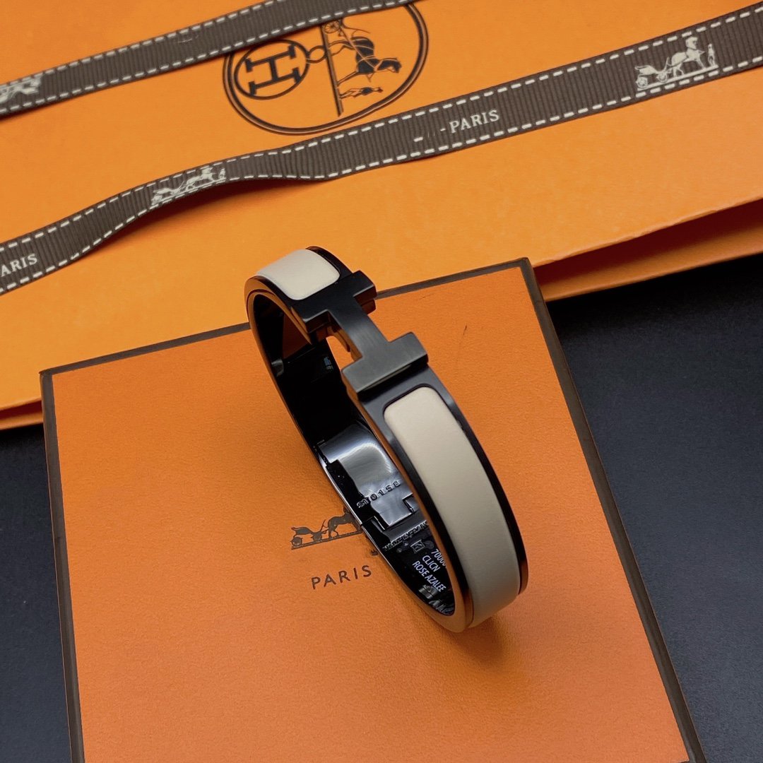 [Loran]H BRACELET 12MM BLACK BEIGE CERAMIC
