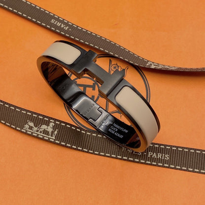 [Loran]H BRACELET 12MM BLACK BEIGE CERAMIC