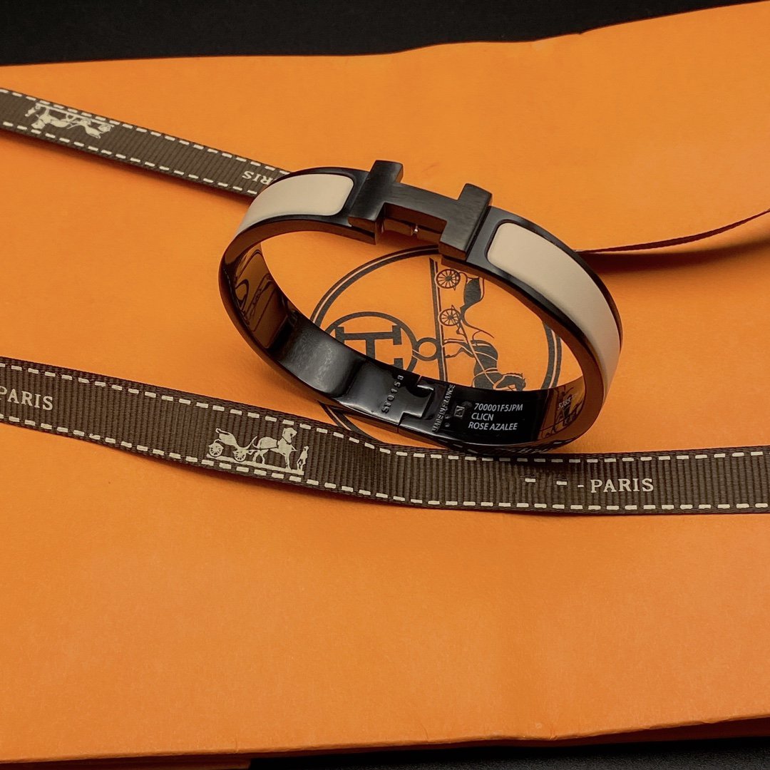 [Loran]H BRACELET 12MM BLACK BEIGE CERAMIC