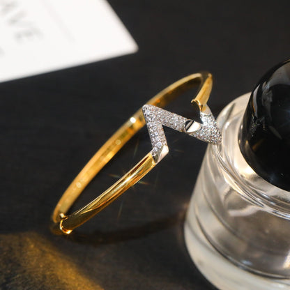 [Loran]VOLTE UPSITE DOWN GOLD DIAMOND BRACELET