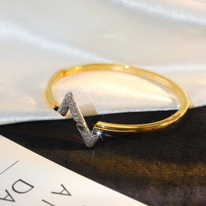 [Loran]VOLTE UPSITE DOWN GOLD DIAMOND BRACELET