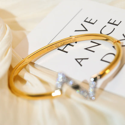 [Loran]VOLTE UPSITE DOWN GOLD DIAMOND BRACELET