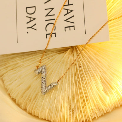 [Loran]VOLT SILVER DIAMOND PEDANT NECKLACE