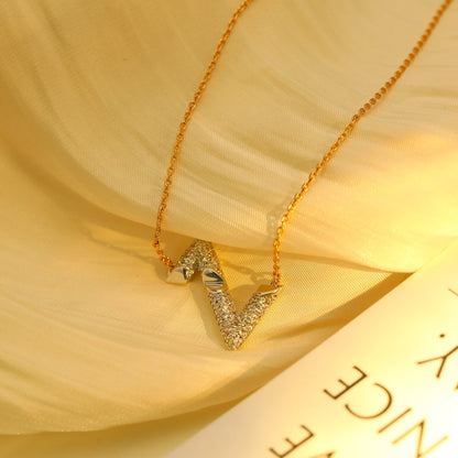 [Loran]VOLT SILVER DIAMOND PEDANT NECKLACE