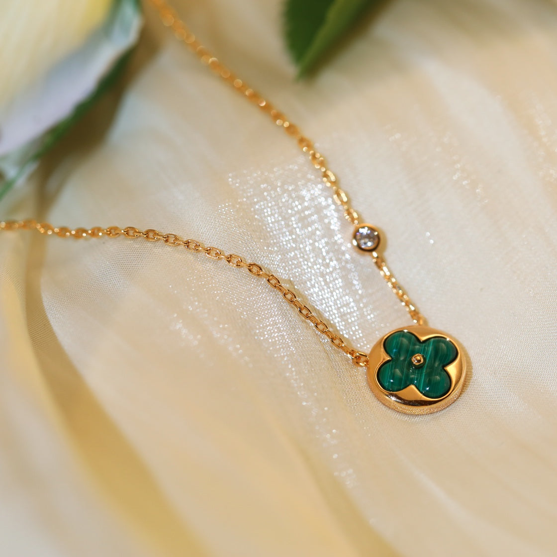 [Loran]SUN PEDANT ROSE GOLD 1 DIAMOND NECKLACE