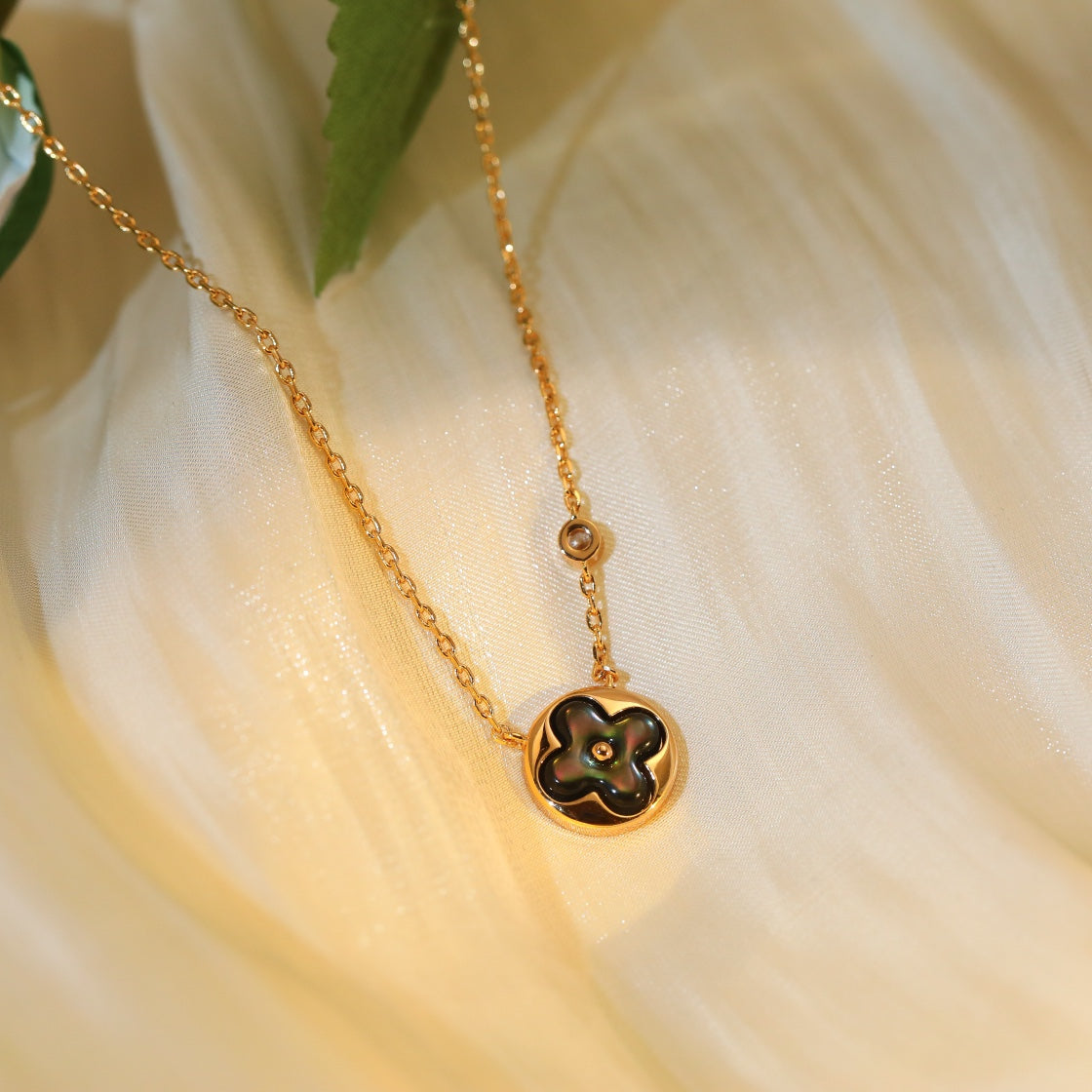 [Loran]SUN PEDANT ROSE GOLD 1 DIAMOND NECKLACE