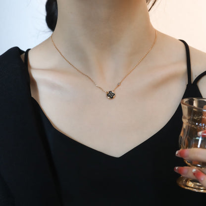 [Loran]SUN PEDANT ROSE GOLD 1 DIAMOND NECKLACE