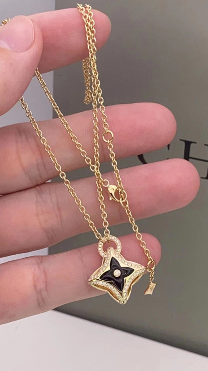 [Loran]STAR PEDANT ROSE GOLD DIAMOND NECKLACE